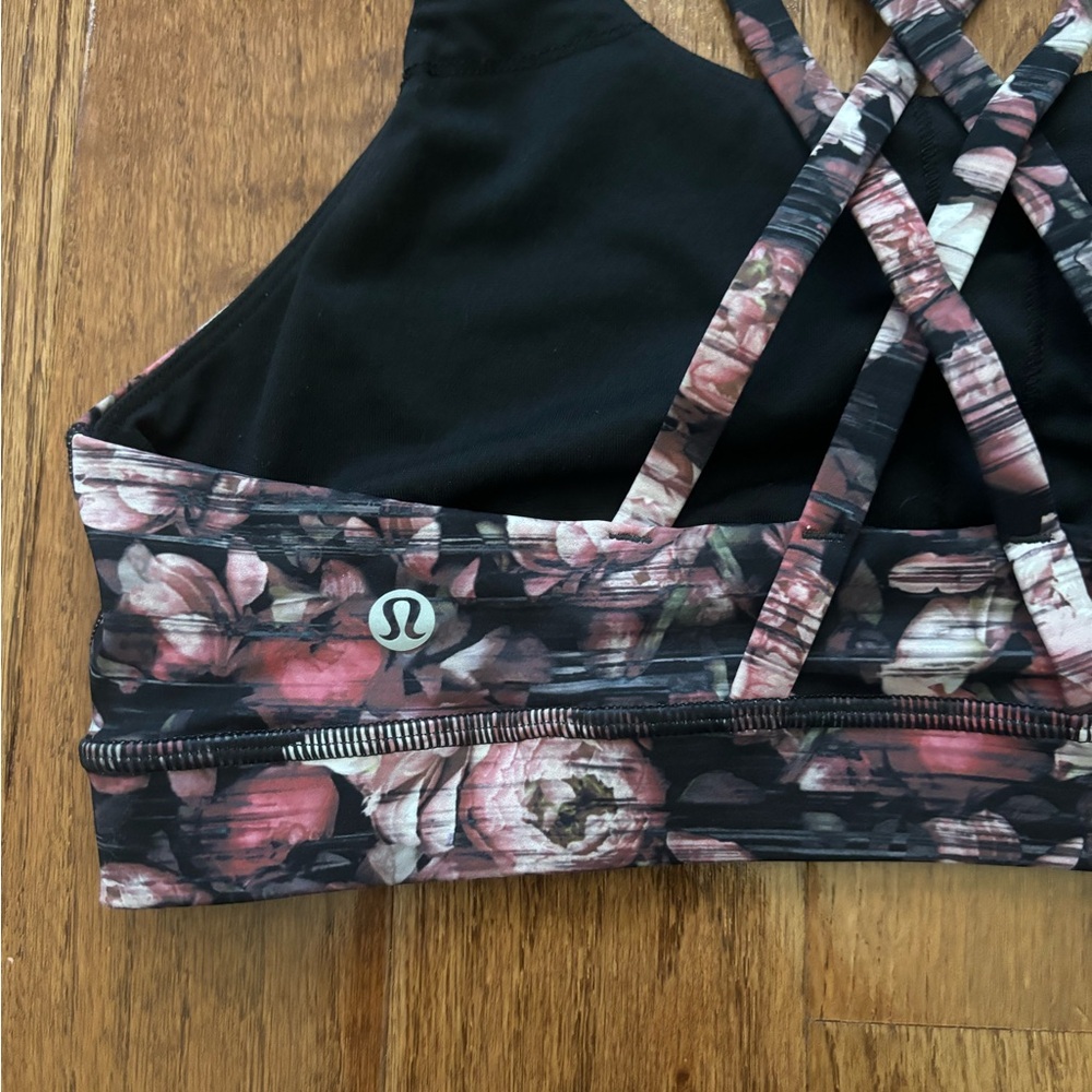 Lululemon Energy Bra Nulux Peony Multi Floral size 8 - Picture 4 of 7